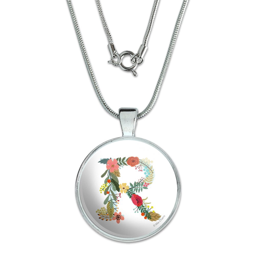Chain Letter R Letter R Floral Monogram Initial 1