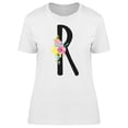 thumbnail image 1 of Letter R, Flowers On Top Tee Women's -Image by Shutterstock, 1 of 2