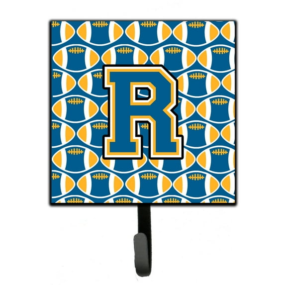 Letter R Football Blue and Gold Leash or Key Holder