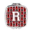 thumbnail image 1 of Letter R Football Cardinal & White Compact Mirror, 1 of 1