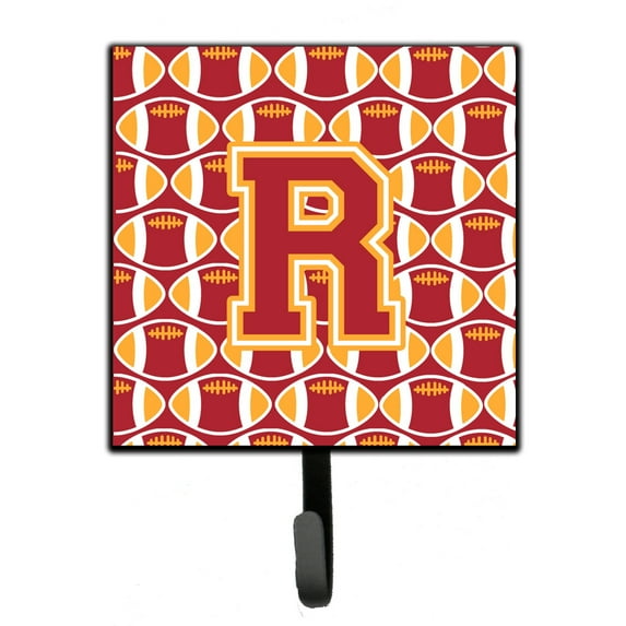 Letter R Football Cardinal and Gold Leash or Key Holder