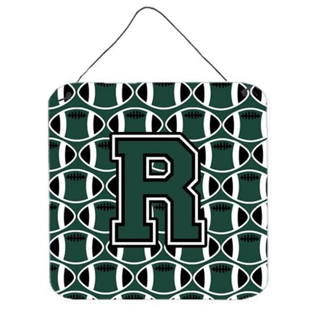 Letter R Football Green & White Wall or Door Hanging Prints - Walmart.com
