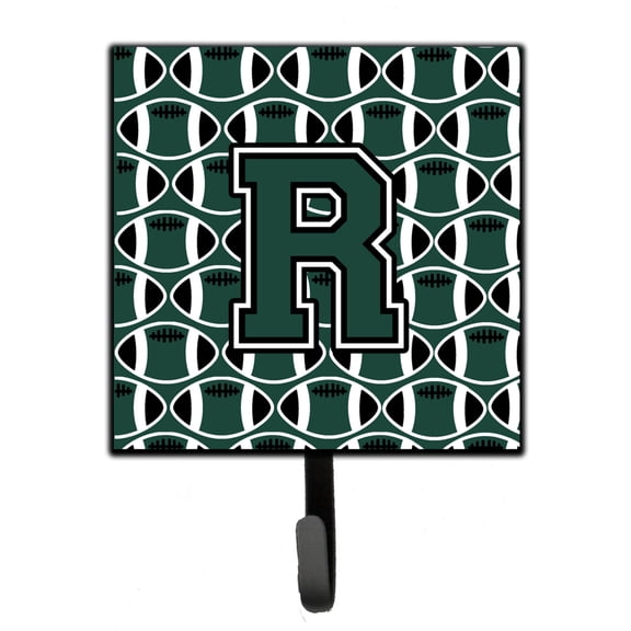 Letter R Football Green and White Leash or Key Holder