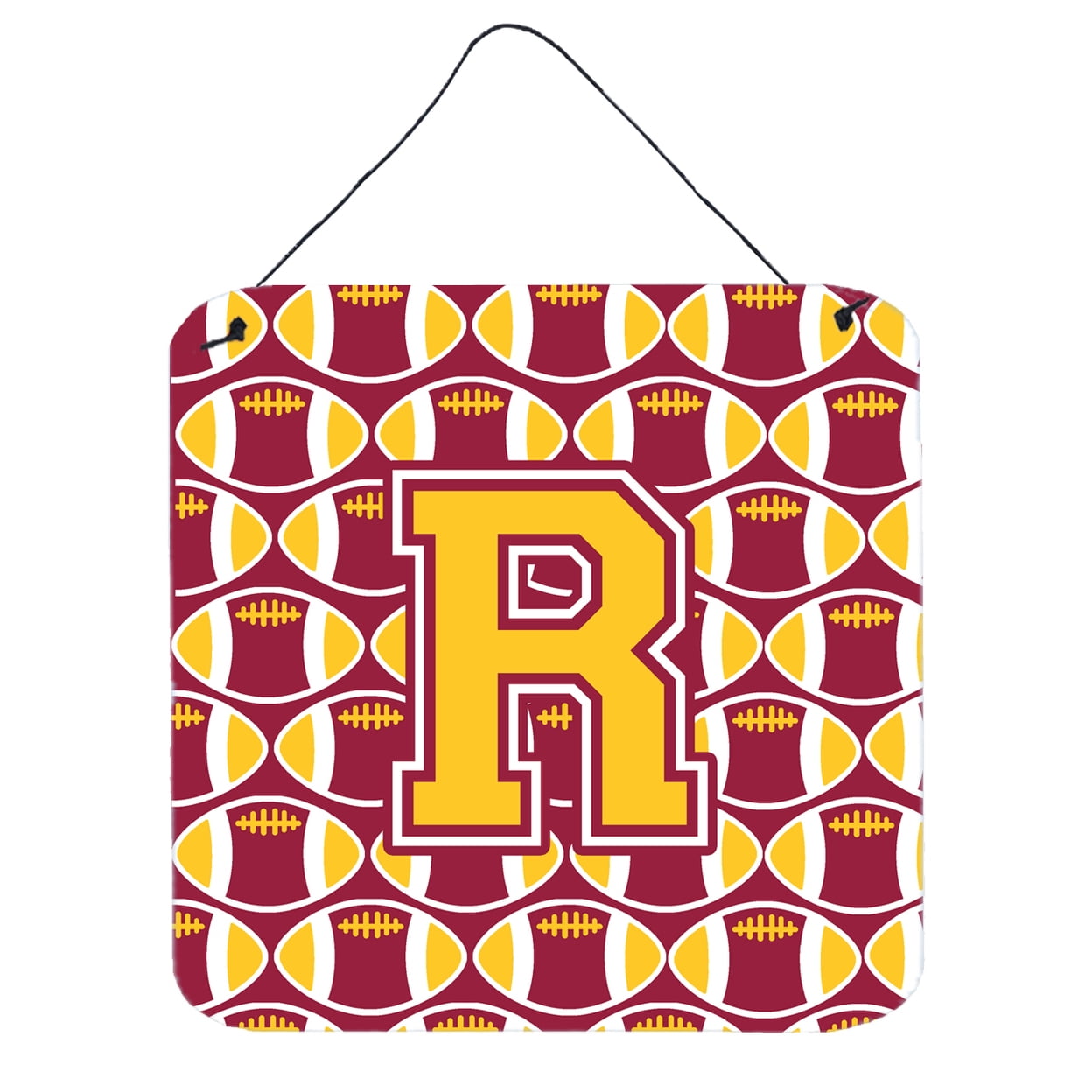 Letter R Football Maroon and Gold Wall or Door Hanging Prints - Walmart.com