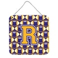 thumbnail image 1 of Letter R Football Purple and Gold Wall or Door Hanging Prints, 1 of 1
