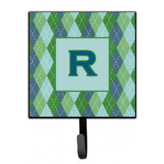 Letter R Initial Monogram - Blue Argoyle Leash or Key Holder