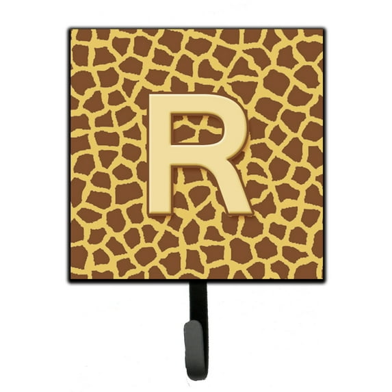 Letter R Initial Monogram - Giraffe Leash or Key Holder