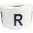 thumbnail image 1 of Letter R Inventory Labels 1.5 inch Round Circle Dots 500 Adhesive Stickers, 1 of 2