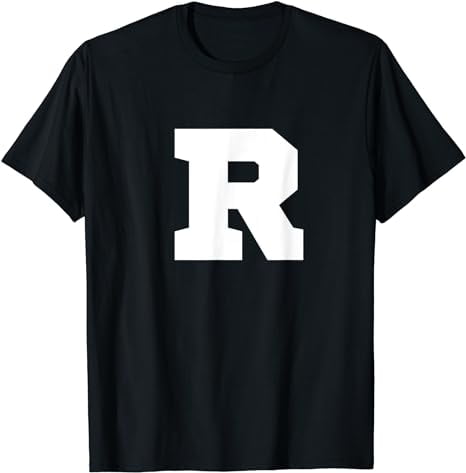 Letter R Matching Capital Monogram Initials ABCs Alphabet T-Shirt ...