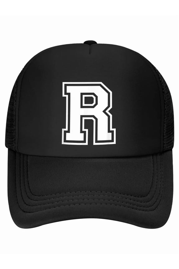 Letter R Name Initial Varsity Alphabet Monogram Baseball Cap