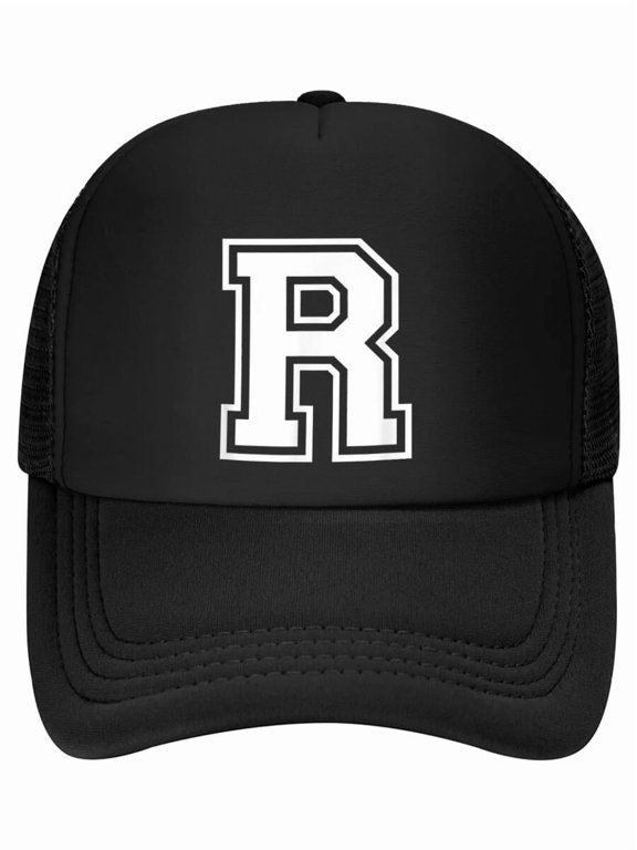 Letter R Name Initial Varsity Alphabet Monogram Baseball Cap