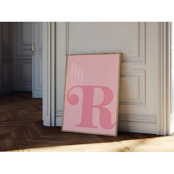 Letter R Poster Girly Dorm Decor Initial Wall Art (Pdf And Png Files) , Poster Print Only