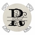 thumbnail image 1 of Letter R Round Tablecloth for 55-60 Inch Tables, Fitted Table Cover with Elastic Edge, Monogram Words Waterproof Outdoor Table Cloth Protector for Patio Garden Dinner Picnic, 1 of 9