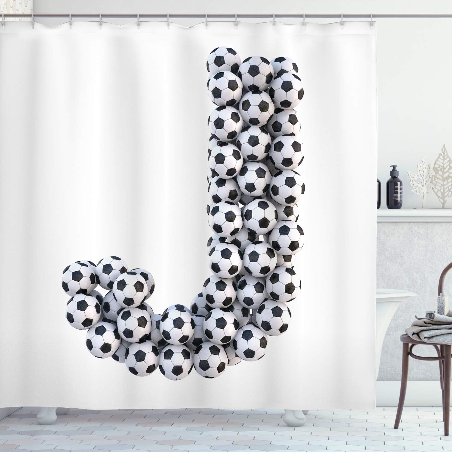Letter R Shower Curtain Baroque Antique R Typography with Old Fashion ...