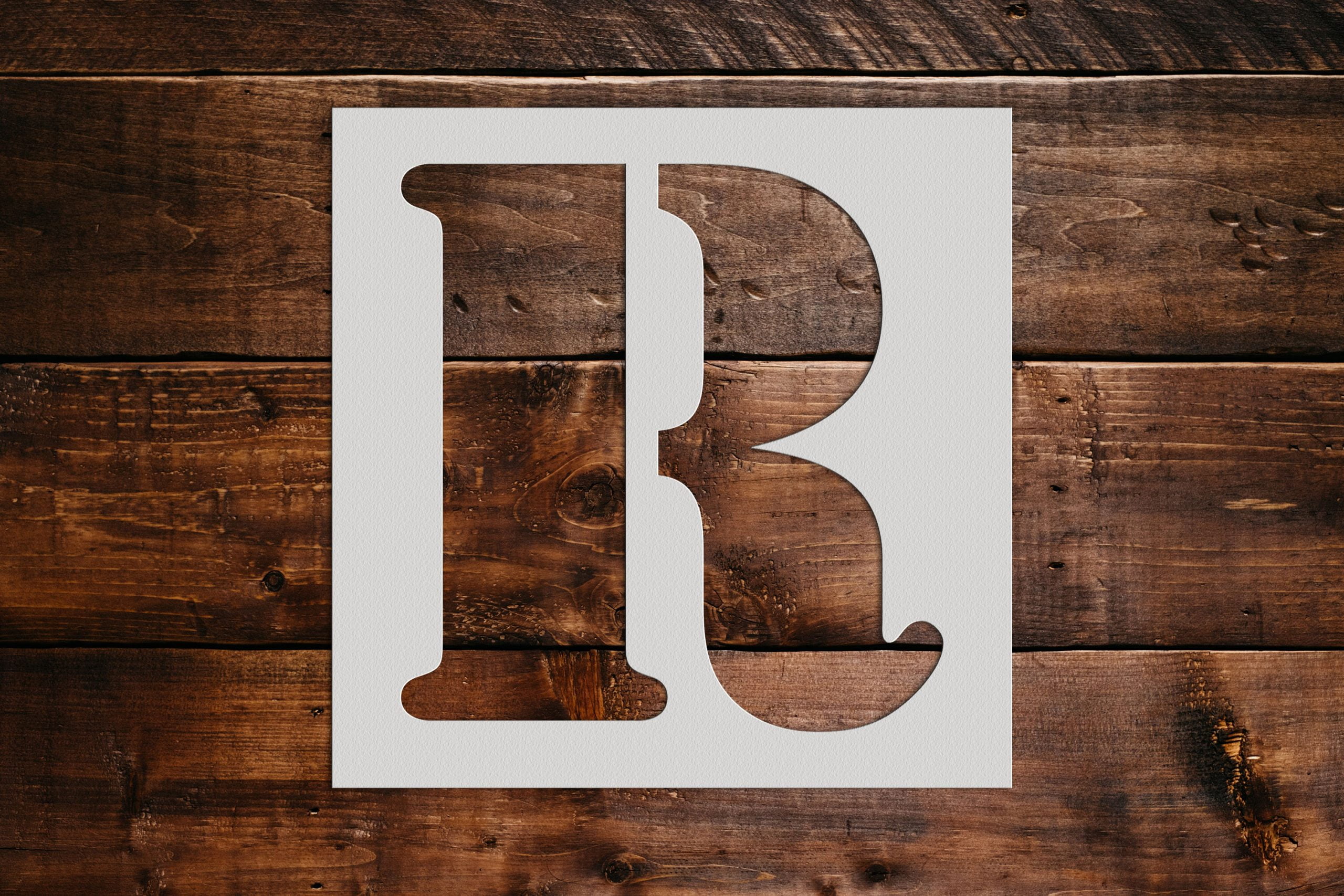 Letter R Stencil - Art and Wall Stencils (8