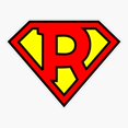 thumbnail image 1 of Letter R Super Initial Typography Sticker, 1 of 4