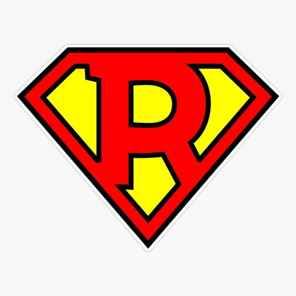 Letter R Super Initial Typography Sticker