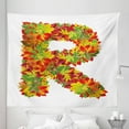 thumbnail image 1 of Letter R Tapestry, Floral R Made with Maple Leaves Bouquet Essence Autumn Inspirations Initials Theme, Fabric Wall Hanging Decor for Bedroom Living Room Dorm, 5 Sizes, Multicolor, by Ambesonne, 1 of 1