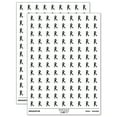 thumbnail image 1 of Letter R Uppercase Felt Marker Font 200+ Round Stickers - White - Matte Finish - 0.50" Size, 1 of 3