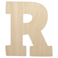 thumbnail image 1 of Letter R Uppercase Fun Bold Font Wood Shape Unfinished Piece Cutout Craft DIY Projects - 4.70 Inch Size - 1/8 Inch Thick, 1 of 7