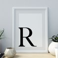 Letter R Wall Art Minimalist Letter Art Monogram Letter Initial ...
