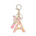 thumbnail image 1 of A Fashion Resin Letter Keychain, Butterfly Tassel Pendant With Gradient Design And Shiny Letters, Multi-Functional Use For Backpack And Car Keys, 1 of 5