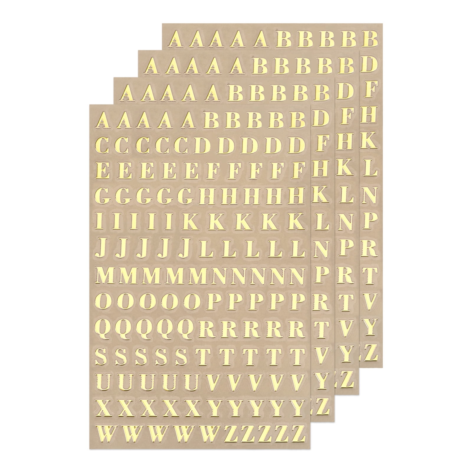 Alphabet Stickers and Rhinestone Stickers for Decoration and DIY Crafts, Glitter Alphabet Stickers for Kids, Teachers, Students. (Gold)