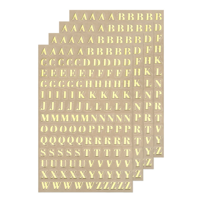Mini Letters Metallic Sticker Gold