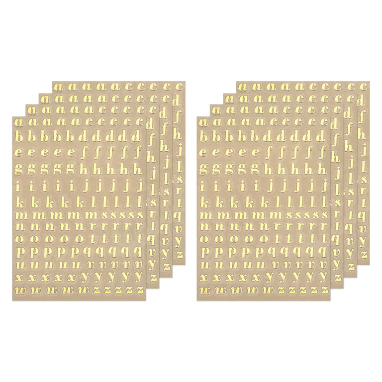 Gold Letter Stickers Self-Adhesive Small Alphabet Stickers Decals