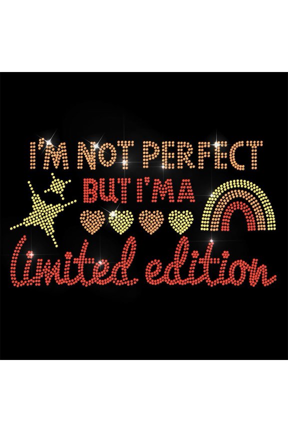 Letter Rhinestone Iron on Transfer Inspirational Quotes Bling Diamond Hotfix Patches for Clothes 11.6"x8.2" Large Iron On Sequin Applique for Jeans Jacket Bag T-Shirts Shoes DIY Decor Colorful
