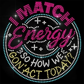 Letter Rhinestone Iron on Transfer I Match Energy Bling Diamond Hotfix Patches