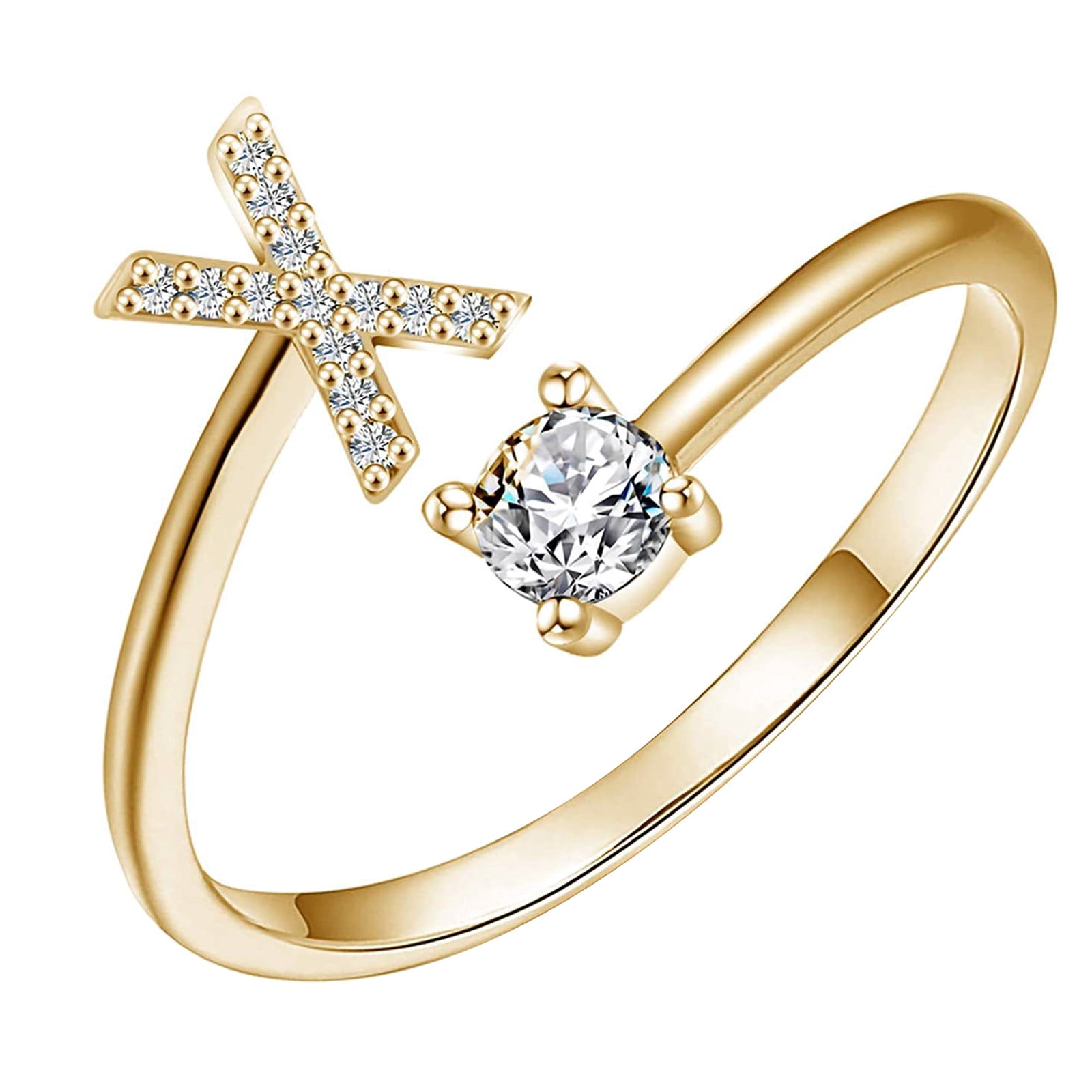 10kt Two-tone Gold Men's Diamond Initial B Letter Ring – Splendid Jewellery