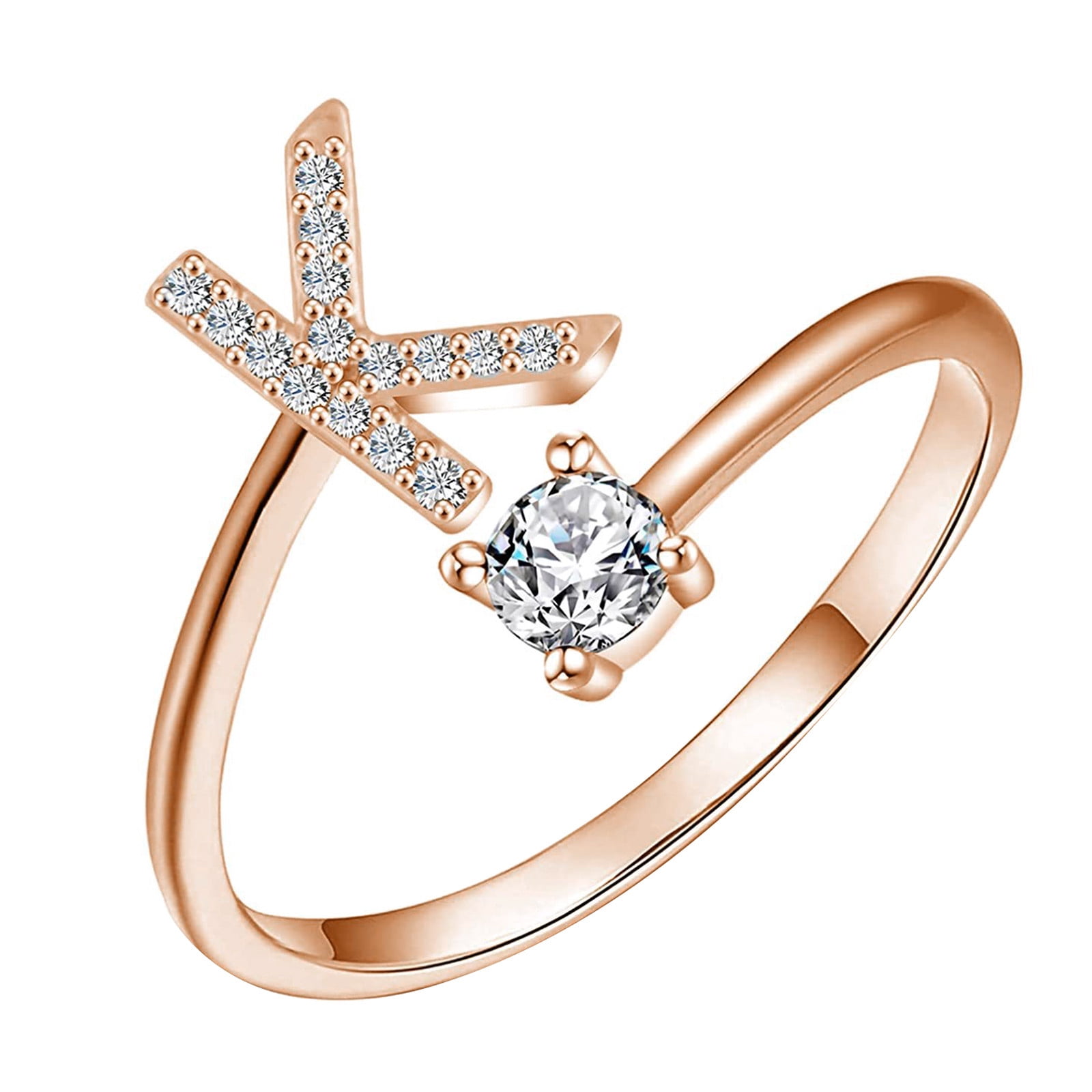 Letter Rings Open Rings Proposal Gifts Bridal Engagement Party Rings Statement Ring Set Rings