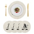 thumbnail image 1 of Letter A Round Placemats Set of 4, Braided Polypropylene Place Mats, Monogram Words Washable Table Mats for Kitchen Dinner Holiday Wedding Party Coffee Table Decoration 15", 1 of 9