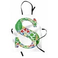 thumbnail image 1 of Letter S Apron Nature Inspired Capital Letter S with Spring Elements Design Flowers Leaf Pattern, Unisex Kitchen Bib Apron with Adjustable Neck for Cooking Baking Gardening, Multicolor, by Ambesonne, 1 of 3