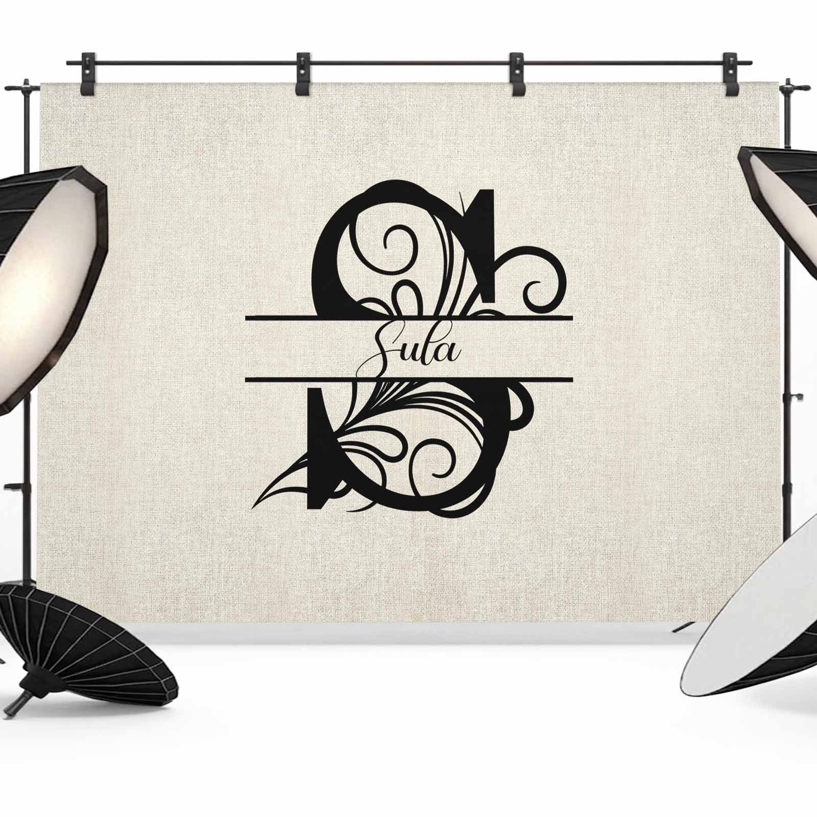 Letter S Backdrop for Photography, Fabric Photo Background Backdrop ...