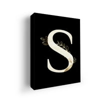 Letter S Canvas Wall Art by Mavis Print- 12x16 inches Alphabet Wall Decor | UV & Water Resistant HD Printed & Wooden framed wall art | Alphabet Modern Wall Decor for Gift | Made in USA