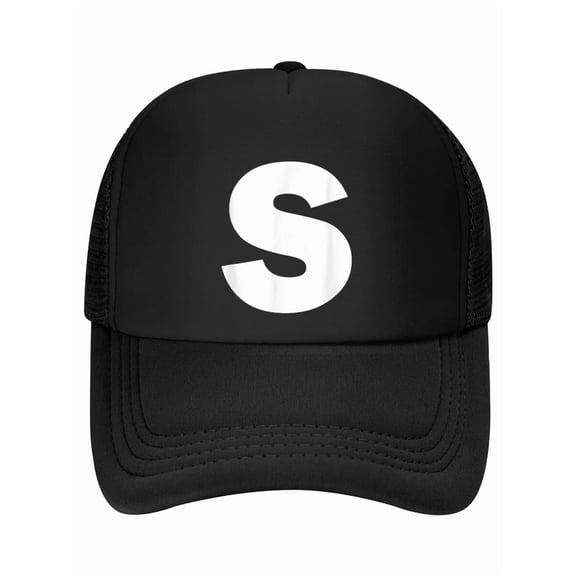 Letter S Capital Alphabet Monogram Initial Baseball Cap