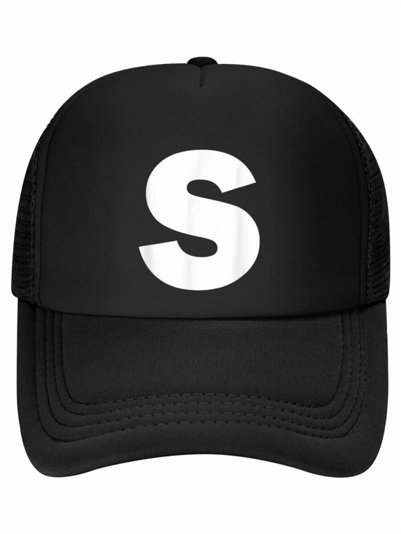 Letter S Capital Alphabet Monogram Initial Baseball Cap