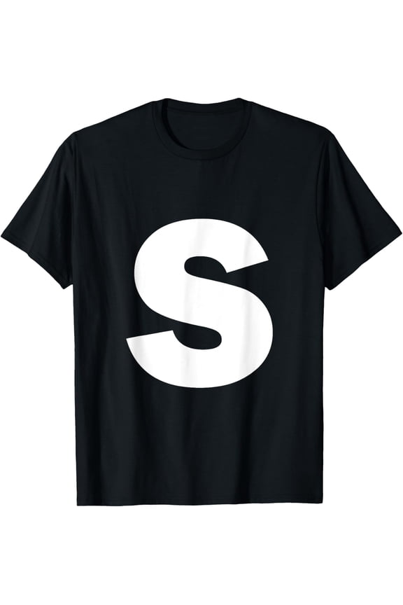Letter S Capital Alphabet Monogram Initial Funny Creative Graphic T-Shirt