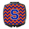 thumbnail image 1 of Letter S Chevron Orange and Blue Compact Mirror CJ1044-SSCM, 1 of 4