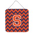 thumbnail image 1 of Letter S Chevron Orange and Blue Wall or Door Hanging Prints, 1 of 1