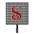 thumbnail image 1 of Letter S Initial Monogram - Houndstooth Black Leash or Key Holder, 1 of 7
