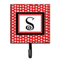 thumbnail image 1 of Letter S Initial  - Red Black Polka Dots Leash or Key Holder, 1 of 7
