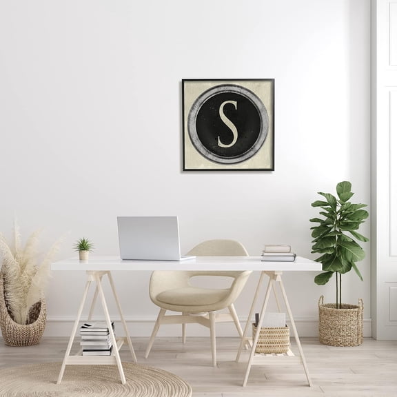 Letter S Initial Vintage Typewriter Key Shape