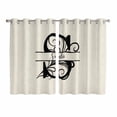thumbnail image 1 of Letter S Kitchen Curtains 63 Inch Length, Monogram Words Grommet Top Bedroom Living Room Curtains, Light Filtering Cafe Curtain Drapes 2 Panels Set 104''x63'', 1 of 9