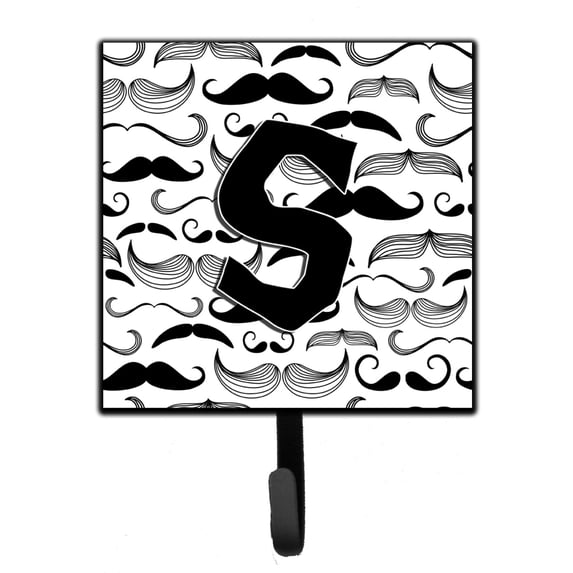 Letter S Moustache Initial Leash or Key Holder