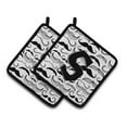 thumbnail image 1 of Letter S Moustache Initial Pair of Pot Holders, 1 of 2
