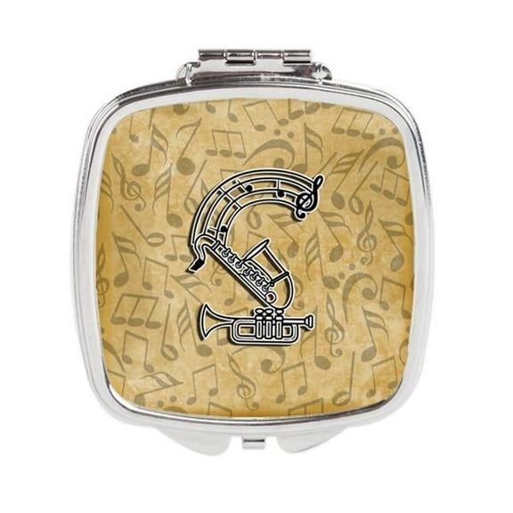 Letter S Musical Instrument Alphabet Compact Mirror