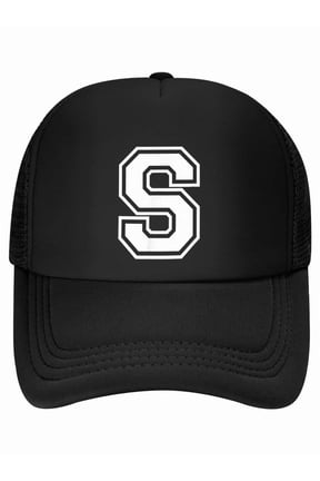 Letter S Name Initial Varsity Alphabet Monogram Baseball Cap